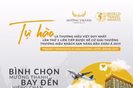 Mường Thanh tiếp tục lọt đề cử “Thương hiệu khách sạn hàng đầu châu Á 2019” của WTA