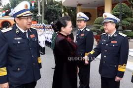 Chủ tịch Quốc hội thăm, chúc mừng Quân chủng Hải quân, Quân khu 3