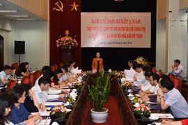 Trưởng Ban Dân vận Trung ương Trương Thị Mai làm việc với Đảng đoàn Hội Nhà báo Việt Nam