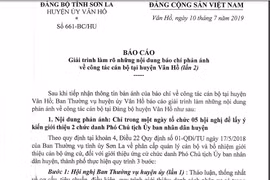 Sơn La: Làm rõ nhiều nội dung liên quan đến công tác cán bộ tại huyện Vân Hồ