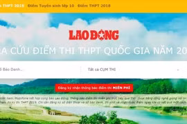 Đăng ký nhận điểm thi THPT Quốc gia miễn phí qua điện thoại từ Báo Lao Động