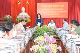 Phó Chủ tịch nước thăm và làm việc với lãnh đạo chủ chốt tỉnh Cao Bằng