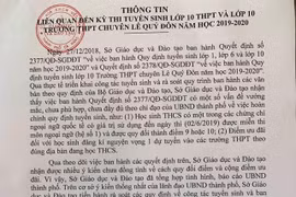 Đà Nẵng: Nóng vụ thay đổi quy định tuyển sinh lớp 10 vào phút chót