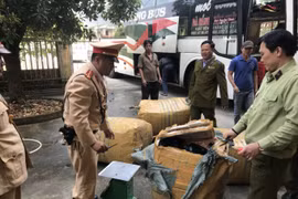 Thừa Thiên Huế: Phát hiện xe ô tô khách chở nhiều hàng hóa không rõ nguồn gốc xuất xứ