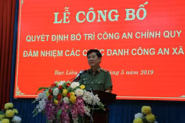 Bạc Liêu: Bố trí Công an chính quy về đảm nhiệm các chức danh Công an xã