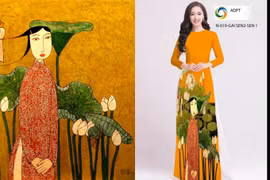 Dùng tác phẩm hội họa in áo dài: Mượn đầu heo nấu cháo