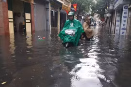 Bắc Bộ mưa lớn, Hà Nội nhiều tuyến phố ngập sâu, cây xanh gãy đổ ngổn ngang