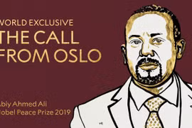 Giải Nobel Hòa bình 2019 thuộc về Thủ tướng Ethiopia