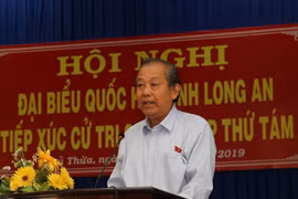 Phó Thủ tướng Trương Hòa Bình tiếp xúc cử tri tại huyện Thủ Thừa, tỉnh Long An