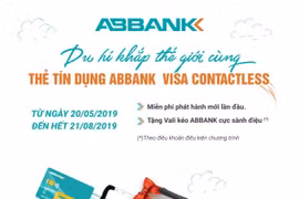 Nhận ngay vali sành điệu khi mở thẻ tín dụng quốc tế ABBank Visa Contactless