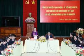 Chủ tịch Quốc hội Nguyễn Thị Kim Ngân làm việc với Ban Thường vụ Tỉnh ủy Quảng Trị