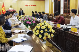 Đoàn công tác của Hội Nhà báo Việt Nam làm việc tại Hà Nam