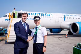 Bamboo Airways đón chuyến bay quốc tế đầu tiên từ Hàn Quốc