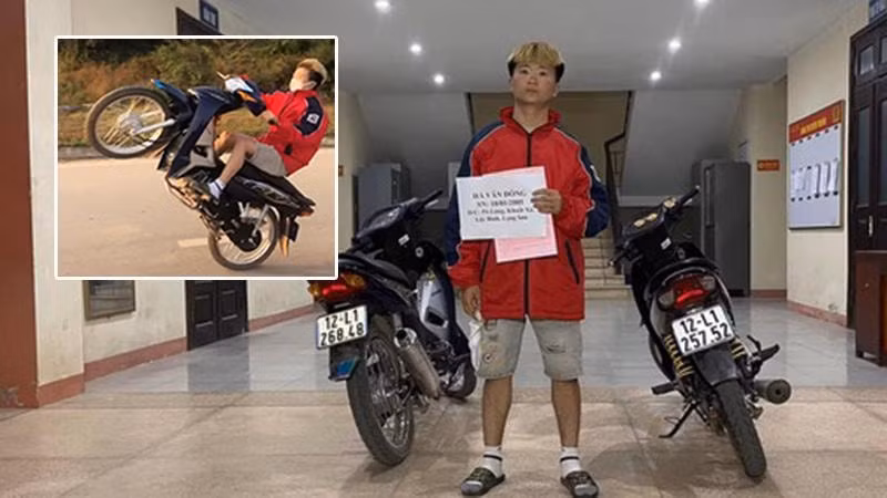 thieu nien boc dau dieu khien xe bang mot chan de the hien ban than hinh 1
