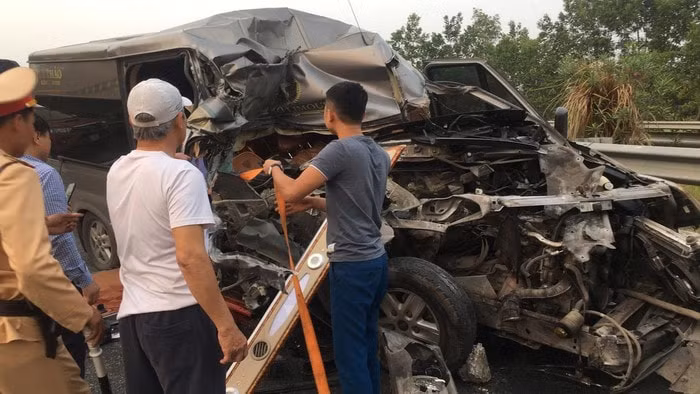 Hiện trường vụ tai nạn giao thông kinh hoàng. Ảnh: TL