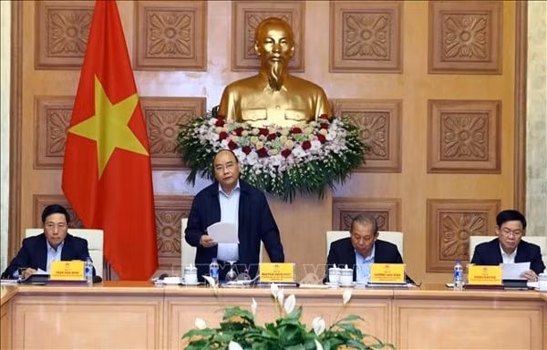 Thủ tướng phát biểu tại phiên họp. Ảnh: TTXVN