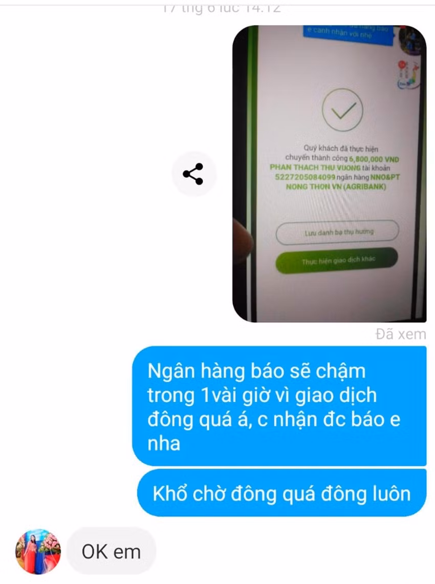 Bắt nữ quái dùng tin nhắn giả đã chuyển tiền để lừa mua hàng trăm kg sầu riêng ảnh 1