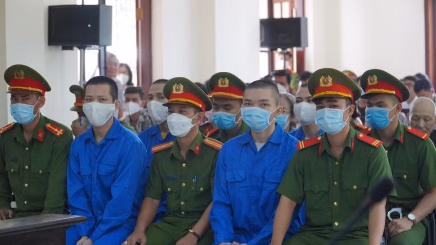Các bị cáo tại phiên tòa. Ảnh: MT