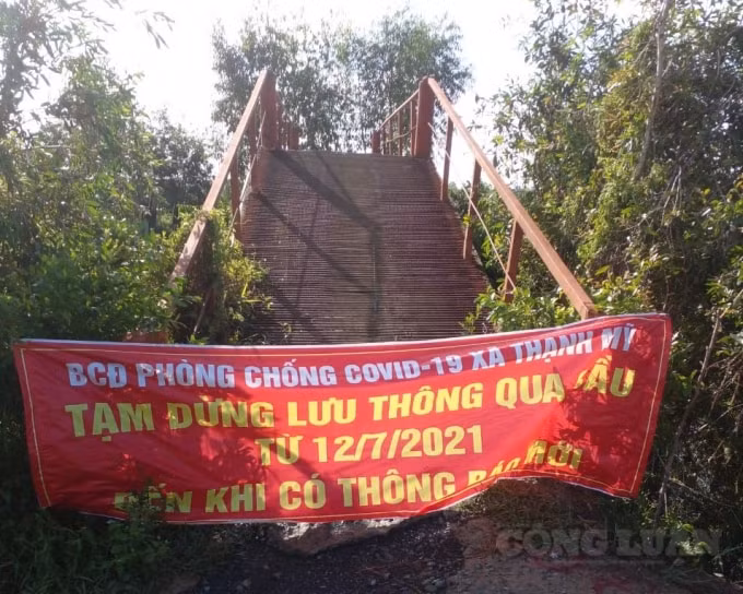 Những con đường ra ruộng khóm bị chốt chặn từ ngày 12/7, hiện nay đã được tháo dỡ.&nbsp;Ảnh: NT