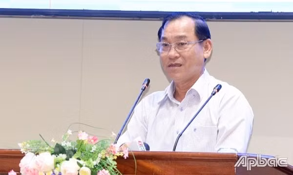 Chủ tịch UBND tỉnh Tiền Giang Nguyễn Văn Vĩnh. Ảnh: Báo Ấp Bắc