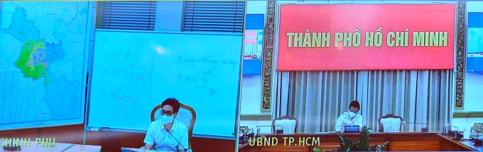 Cuộc họp được kết nối trực tuyến.