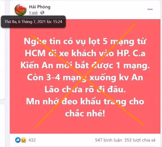 Đây là thông tin sai sự thật