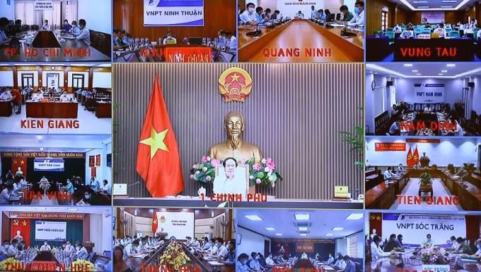 Cuộc họp diễn ra theo hình thức trực tuyến đến các tỉnh thành ven biển.