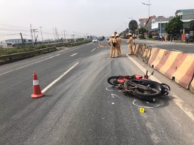 Hiện trường vụ tai nạn.