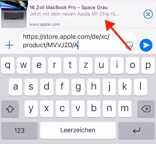 Trang web Apple Đức quảng bá về Macbook Pro 16 inch với bộ xử lý M1 mới.