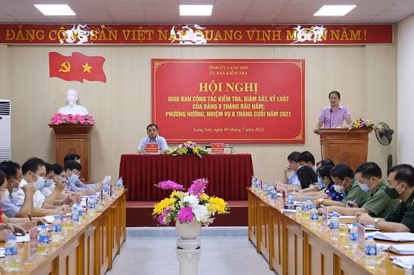 UBKT Tỉnh ủy Lạng Sơn tổ chức Hội nghị giao ban công tác kiểm tra, giám sát, kỷ luật của Đảng 6 tháng đầu năm
