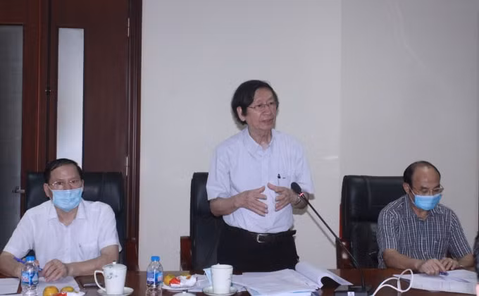 GS.TS. Phạm Gia Khánh - Chủ nhiệm Chương trình KC.10/16-20 phát biểu tại buổi họp Hội đồng đánh giá nghiệm thu cấp Nhà nước. Nguồn: Bộ KH&CN.