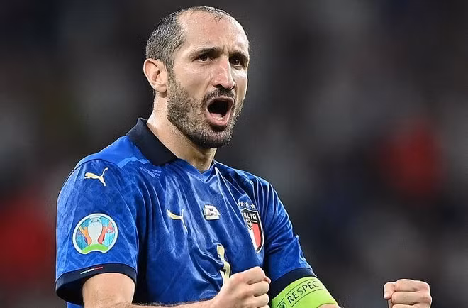 Trung vệ Chiellini chưa rõ tương lai sau Euro 2020. Ảnh: Reuters