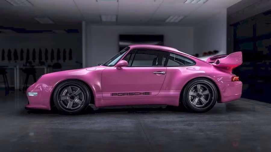 doc la porsche 911 doi 993 mau hong ban do gunther werks hinh 1