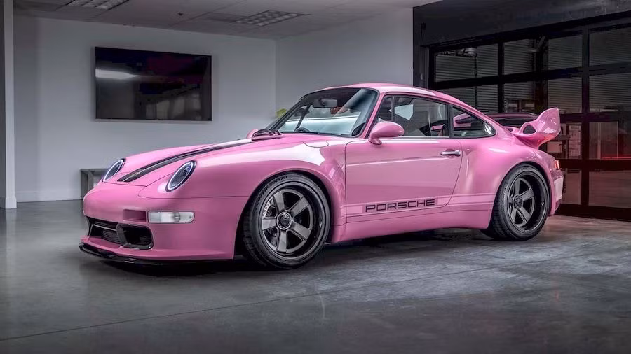 doc la porsche 911 doi 993 mau hong ban do gunther werks hinh 3