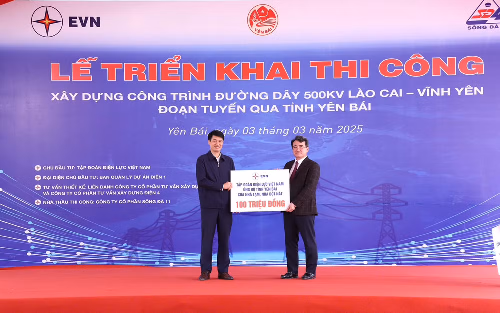 thi cong cong trinh duong day 500kv lao cai vinh yen doan qua tinh yen bai hinh 2