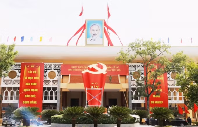 Khu hội nghị 25B, đường Quang Trung, TP Thanh Hóa, nơi diễn ra đại hội. Ảnh: QD