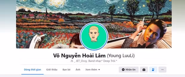 Hoài Lâm còn đổi tên thay thế của mình trên trang cá nhân thành nghệ danh mới - Young Luuli.