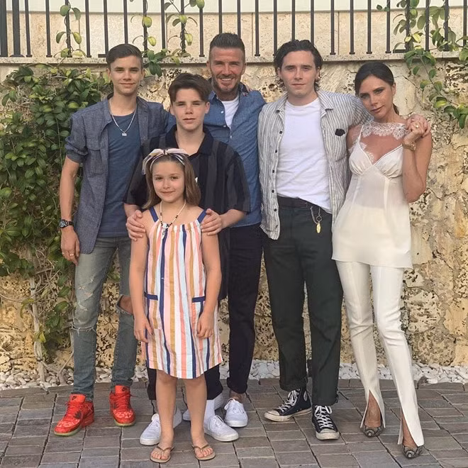 Các thành viên gia đình nhà Beckham. Ảnh: TL