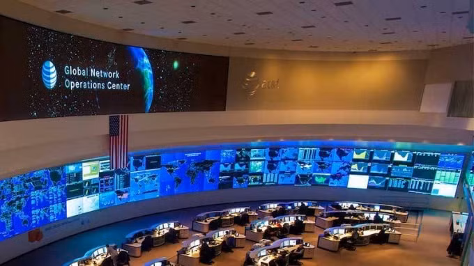 Trung tâm điều hành mạng quản lý hơn 160 triệu thuê bao của AT&T tại New Jersey, Mỹ.