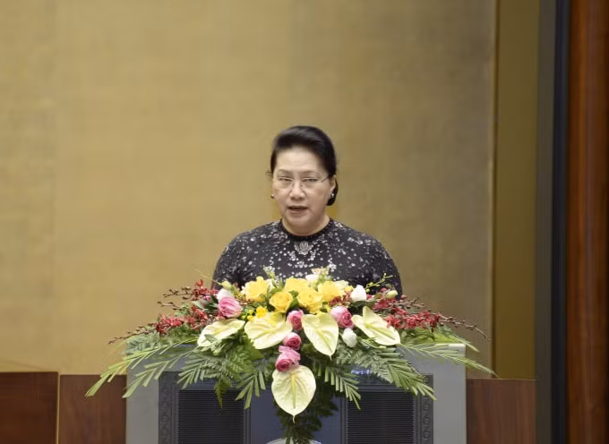 Chủ tịch Quốc hội Nguyễn Thị Kim Ngân phát biểu khai mạc Kỳ họp