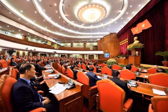 Quang cảnh Hội nghị thứ 13 Ban Chấp hành TW Đảng khóa XII. Ảnh: VGP