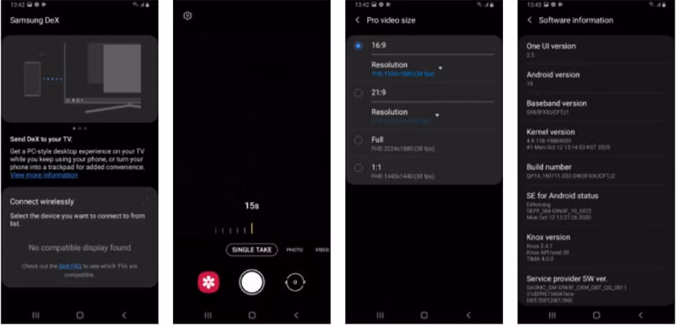 Bản cập nhật One UI 2.5 lần này là hỗ trợ DeX không dây. Ảnh: TL
