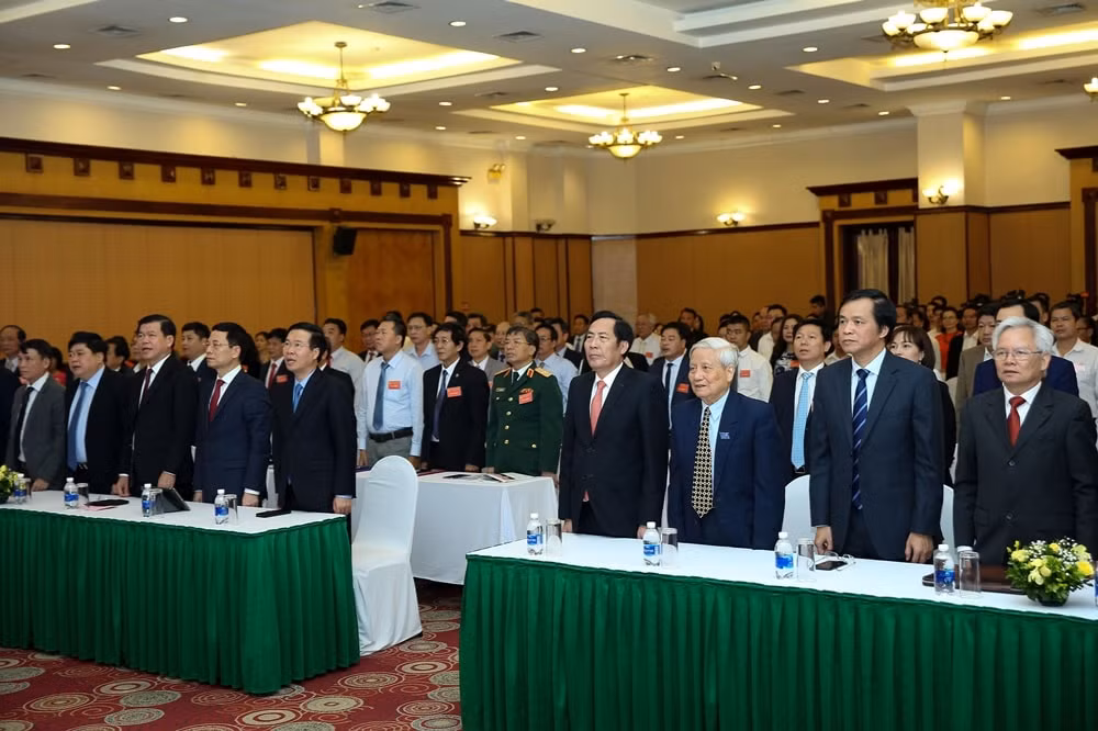 Các đại biểu tham dự khai mạc Đại hội Thi đua yêu nước Hội Nhà báo Việt Nam giai đoạn 2020 – 2025. Ảnh: Sơn Hải