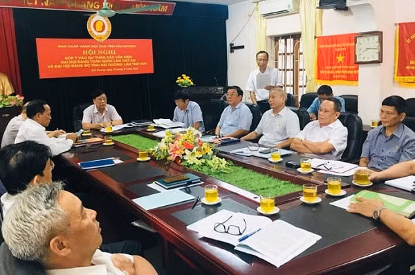 Hội Cựu chiến binh tỉnh tổ chức góp ý vào dự thảo các văn kiện trình Đại hội Đảng toàn quốc lần thứ XIII và Đại hội Đảng bộ tỉnh lần thứ XVII (ảnh Báo HD)