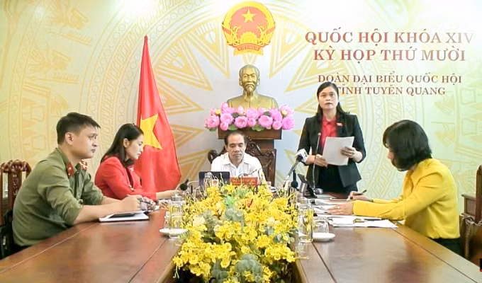 Đại biểu Quốc hội Ma Thị Thúy phát biểu đóng góp ý kiến.
