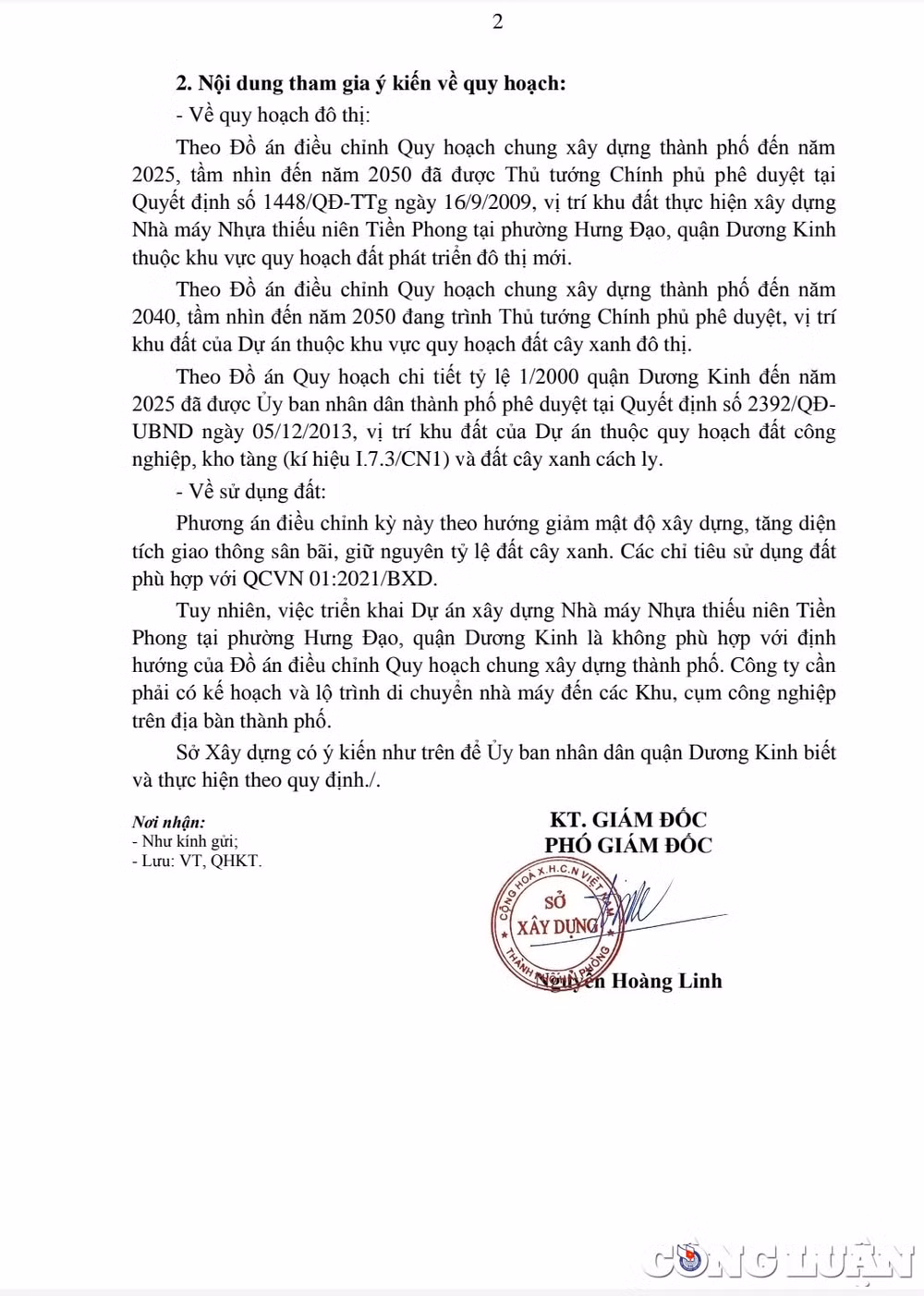 cong ty nhua tien phong xay dung nha xuong khong phep chay i khac phuc co tinh hop thuc hoa sai pham hinh 5