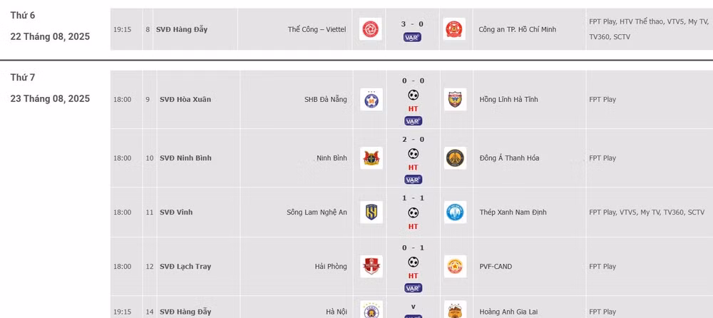 Vong 2 V.League