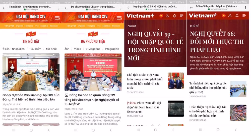 Một số chuyên trang của Vietnamplus về Đại hội Đảng