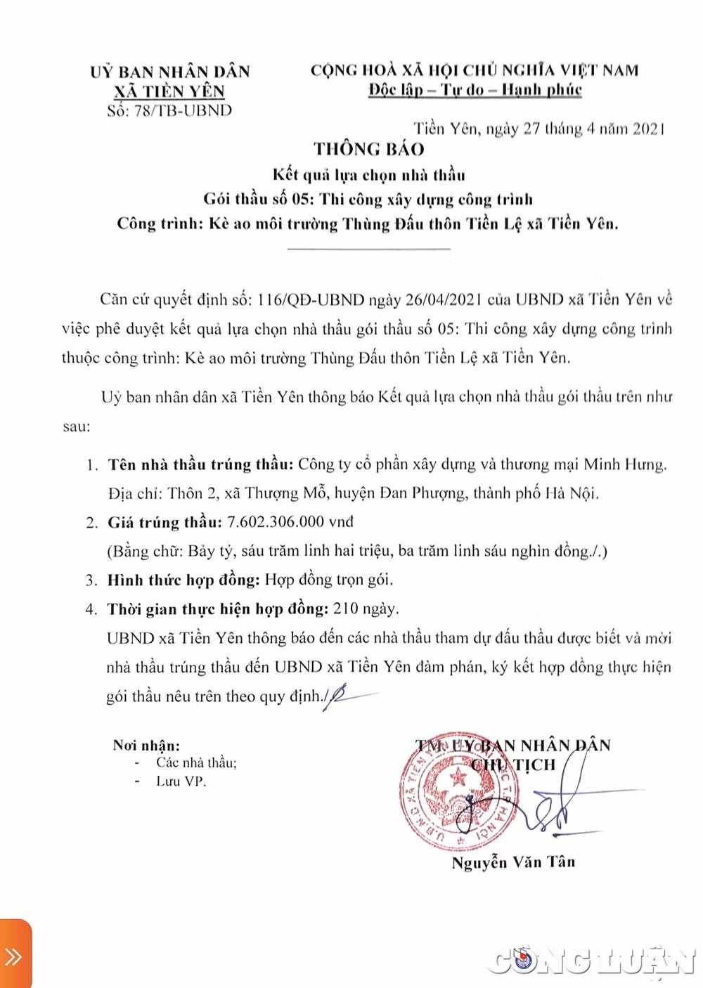hoai duc ha noi can lam ro nhung bat thuong trong dau thau sieu tiet kiem tai xa tien yen hinh 5