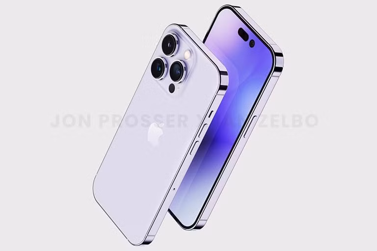 iphone 14 pro mau tim hua hen tao con sot khi ra mat hinh 1